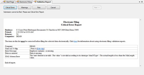 Validation Report - Critical